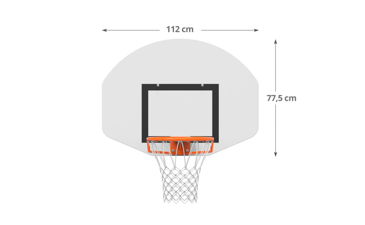 Outdoor training basketball hoop - Square post 100 x 100 mm | Metalu Plast