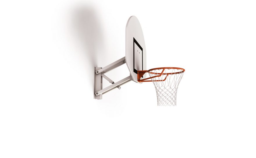 But de Basket mural Sporti à hauteur réglable demi-lune (l'unité)